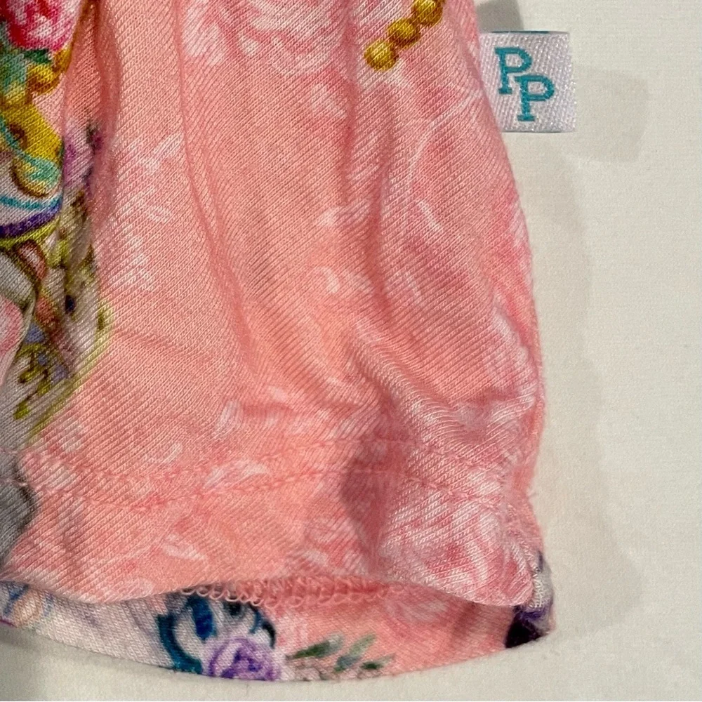 Posh Peanut Twirl Skirt Bodysuit Girls 3-6M Claudine Bamboo Carousel Horses Pink